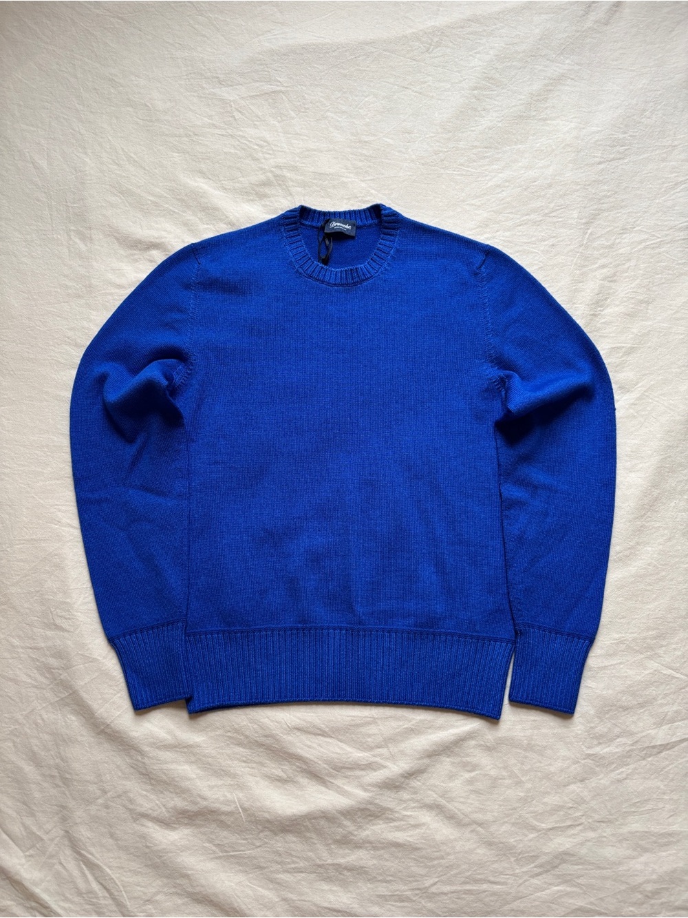 Drumohr Royal Blue Merino Wool Sweater Size S